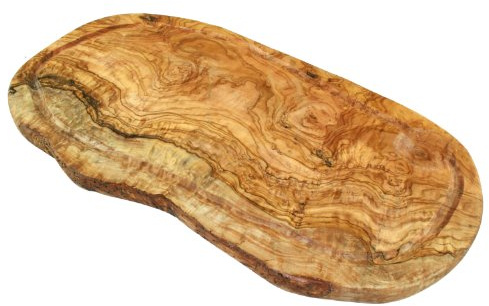 D, o.m. Tabla de cortar de madera de olivo de aproximadamente 45 cm