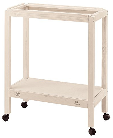 Ferplast 90104000 stativ Giulietta 4 fågelhusställ av trä, 57 x 30 x 70 cm, natur