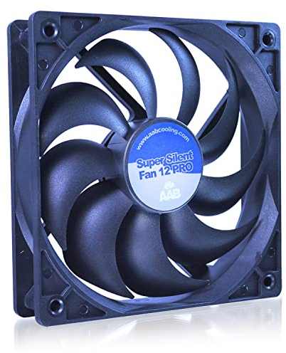 AABCOOLING Super Silent Fan 12 PRO - Tyst och Effektiv 120mm Fodral Fläkt med 4 Vibrationsdämpare, 12V Fläkt, PC-Kylning, för PC-Fodral, 12cm Fläkt, Högt Luftflöde, Kylfläkt
