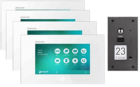 Video Türsprechanlage mit Kamera BALTER EVO 2-Draht BUS mit 2x7 Display 1-Familienhaus