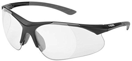 Elvex Clear, HC/PC w/+0.5 Full Lens Magnifier., Black Frame w/Grey Temple Tips