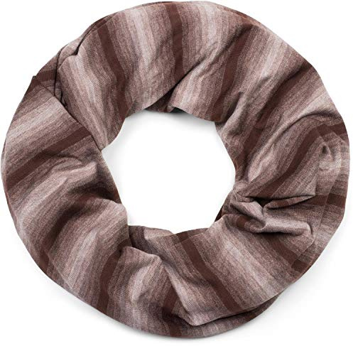 styleBREAKER Unisex Loop Schal Streifen Farbverlauf Muster | Kratzfreier Schlauchschal, 80x50 cm Maß, 2- bis 3-mal flexibel um den Hals wickelbar, Ton in Ton Design für Erwachsene.