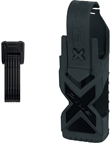 ABUS Faltschloss Bordo Granit XPlus 6500 Fahrradschloss aus gehärtetem Stahl - 85 cm lang - 2 Schlüssel enthalten - schwarz & Tasche für Fahrradschloss ST 6500/85, Black, 55325