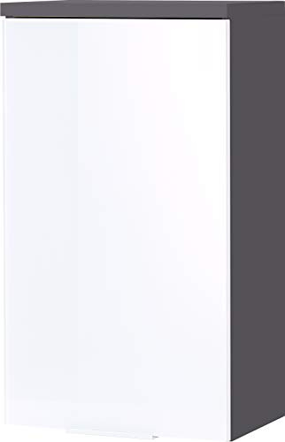 Germania Hängeschrank 2750-569 GW-Pescara in Graphit/Weiß, mit Glasfronten, 39 x 69 x 27 cm (B/H/T)