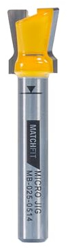 MICROJIG Matchfit MB-025-0514 Fraise à défoncer queue d'aronde 1/4 Tige 14° X 1/2