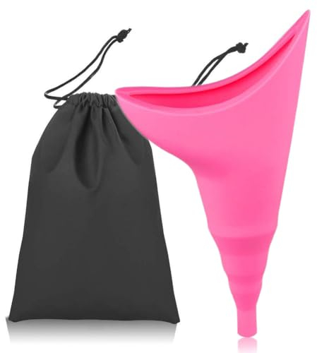 Dispositivo per minzione femminile, dispositivo per orinatoio femminile, dispositivo per minzione da viaggio, imbuto in silicone, supporto per urina, riutilizzabile e portatile, imbuto per pipì da