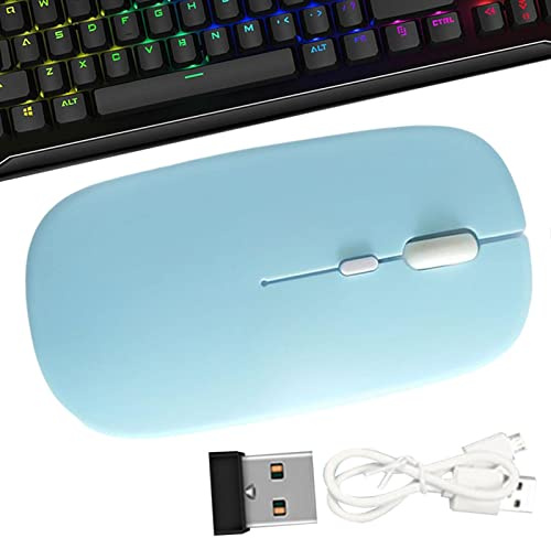 Ratones inalámbricos para Laptop, Mouse 2.4 G para computadoras, Mouse Recargable con Receptor, 1600 dpi para Laptop, computadora, Escritorio