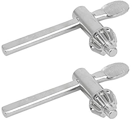 SagaSave 2PCS Chuck Keys for Drill, 16mm Replacement Chuck Key, Hardened Steel Chuck Key, Lathes Drills Pillars Machine Tools, Drill Hand Tool for Home Garage DIY Construction Office (Silver)
