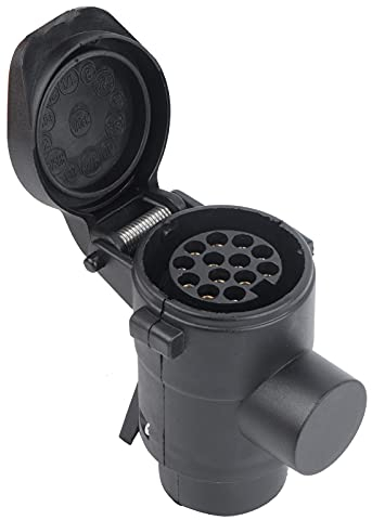 Anhänger-Adapter-Konverter, 7 auf 13-poliger Auto-Anhänger-Steckdosen-Adapter-Konverter, Wohnwagen-Anhängerkupplung, Anhängerkupplung, 12 V