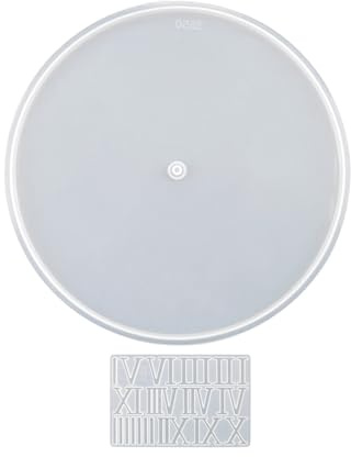 usefulbeauty Moldes De Resina para Reloj - Moldes Resina Silicona para Reloj con Mecanismo Reloj Pared Resina Epoxi Fundido Resina Silicona - Decoración Artística Pared