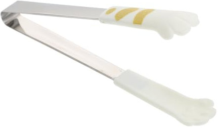 Cabilock pinces à pâtisserie pincettes de cuisine pinces à dessert bonbons au gril pinces cuisine pinces pour barbecue pince de service de cuisine clips de barbecue résine blanche