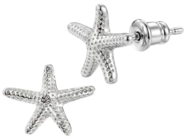 MUMREUES Boucles D'oreilles CréOles Femme Argent Boucles D'oreilles CréOles Pour femmes 14 Carats Or/Argent/Or Rose éToile De Mer Pour Femmes Bijoux