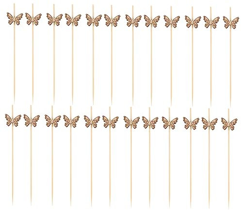 Cabilock Lindos Palillos De Madera para Frutas 100 Unidades Brochetas para Comida para Fiestas Hogar Y Uso En Bares