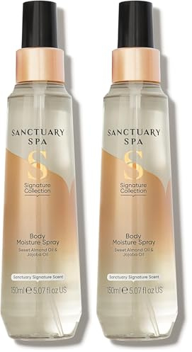Sanctuary Spa Body Moisture Spray, No Mineral Oil, Cruelty Free and Vegan Body Spray Moisturiser, 150 ml (Pack of 2)