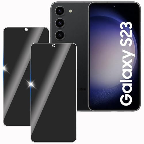 KULAIKE【2 Pezzi Vetro Temperato per Samsung galaxy S23 Privacy Pellicola Protettiva,Anti-Spy,Durezza 9H,Anti-Graffio,Senza Bolle,Anti-Impronte Protezione Schermo per Samsung galaxy S23