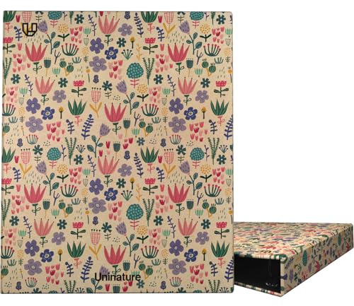 Unipapel - A4-ringpärm miljövänlig, kartong och papper, 100% återvunnen, 4 ringar 25 mm D-form, en design Holland, FSC återvunnen 100%, perfekt för dokument- och anteckningsarkiv