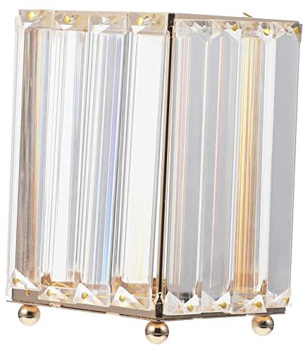 FOMIYES Makeup Brush Storage Tube Crystal Makeup Holder Pen Container Desktop Storage Container for Cosmetics Holder