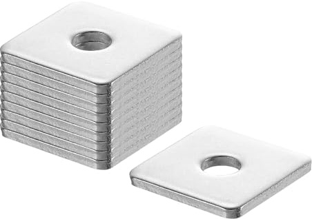 QUARKZMAN 20Pcs 1-3/16 Piastra Quadrata per Bullone da 5/16, 304 Acciaio Inossidabile Piastra di Supporto Rondelle Piatte Distanziale Guarnizione per Riparazione(Spessore 0.12)