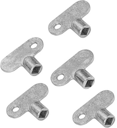 Tofficu 1set Radiator Wrench Durable Square Socket Key for Radiator Bleed Valve Light Plumbing Tool for Home DIY Tasks Compatible 5pcs