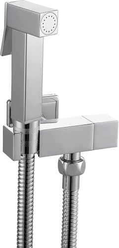 Xcel Home Chrome Shattaf Bidet Shower Spray | Square Muslim Douche