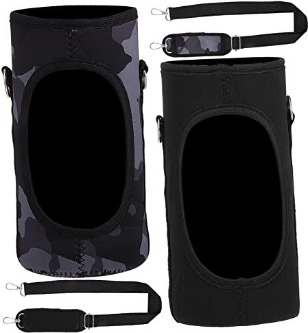 2 Pièces Porte Bouteille Réglable avec Bandoulière de Transport pour Gourde pour Randonnée Camping Activités de Plein Air