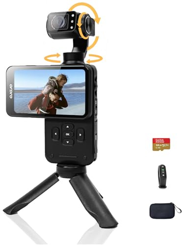 ORDRO M5 5K Handheld Video Camera Vlogging Camcorder 3.5-inch Rotating Touch Screen 3-Axis Stabilization IR Night Vision WDR Face Follow 120 ° Wide Angle