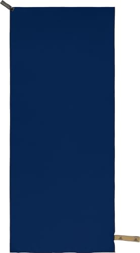 Erwin Müller Sporttuch mit Tasche dunkelblau Größe 50x120 cm - Ultraleicht, sehr dünn, extra saugfähig und schnell trocknend, ideal auf Reisen, Campen oder beim Sport