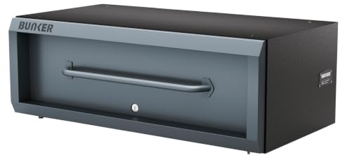 BUNKER K1 Van Storage Drawer - Lockable Heavy Duty Tool Box with GPS Holder | Grey Heavy-duty lockable toolbox with foam-lined smooth glide drawer, fixing points and Sold Secure & Secured by Design