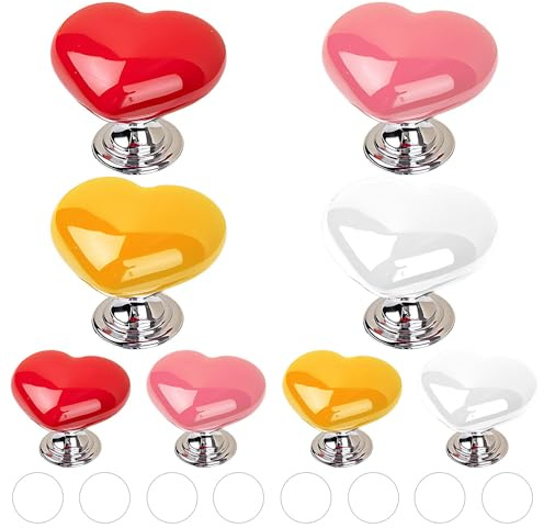 FEIHS 8 Piezas Botones de Descarga de Inodoro, Botón De Tanque De Inodoro, Botón de Presión de Inodoros, Ayuda a la Descarga de Repuesto para Arte de Uñas Largas, para Inodoros y Tanque (4 colores)