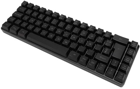 Tastiera da Gioco Meccanica Ergonomica Retroilluminazione RGB Tastiera da Gioco Cablata per Ufficio, Plug and Play per 10 Vista, 1 (BLACK)