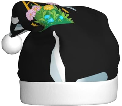 YYHHAOFA Beautiful windmill with flowers Pattern Christmas Hat for Adult Making It a Fun and Durable Gift for Men and Women
