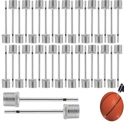 BDEPSTR Ballpumpe Nadeln,40 Stück Edelstahl Ballpumpe Nadel, Universelle Aufblasnadeln Kompatibel,Ballnadeln für Ballpumpes,für Basketball,Volleyball,Rugby,Fußball,Sportbällen
