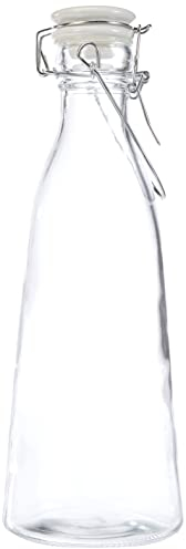 IBILI - Botella leche 1 lt vintage, Vidrio, Reutilizable