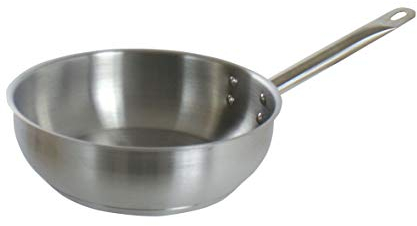 Commichef Plus Superior Blend Stainless Steel Sauté Pan without Lid, Strong Corrosion Resistance, 20cm