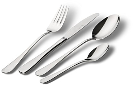 PW Paul Wirths Rhodos Besteck Set für 12 Personen, Essbesteck 60 teilig, Edelstahl glänzend & rostfrei, hochwertig, harmonisches Tafelbesteck, spülmaschinenfest