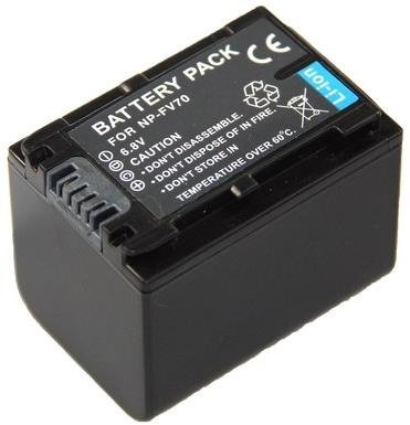 Batterie de rechange pour caméscope Sony FDR-AX53 / AX53 Ultra HD – Batterie pour Sony NP-FV70 (1500 mAh) avec Displaypad Patona