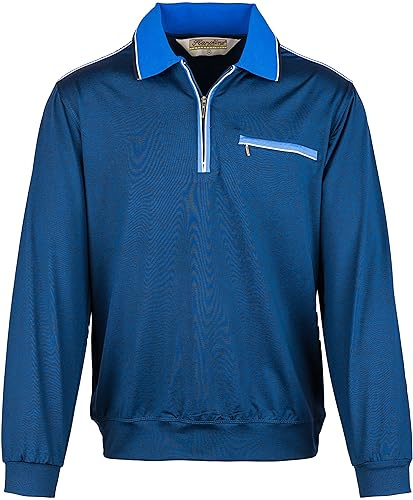 SOUNON Langarm-Poloshirt für Herren Verschieden Muster und Farbe (Gr. M bis 5XL)