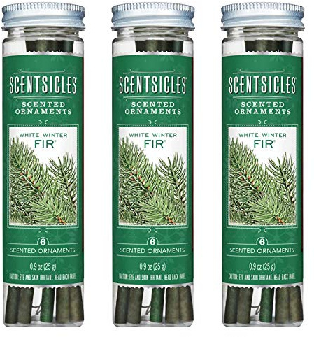 Scentsicles Duftstäbchen für deinen Weihnachtsbaum - White Winter Fir (6 Stäbchen) - Klassicher Tannenduft für dein Zuhause - Duftsticks mit bis zu 30 Tagen Duftdauer je Stick (parfümiert)