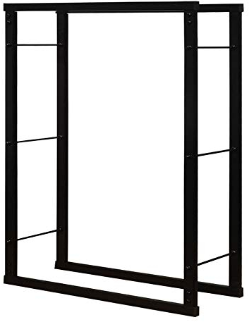 V2Aox Kaminholzständer Metall, Kaminholzregal innen, Holzständer Regal für Aufbewahrung von Kaminholz, Brennholz und Feuerholz