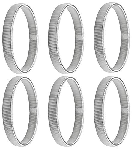 Aipaide 3 Paar Silber Ärmelhalter, Damen und Herren Hemd Ärmelhalter,Elastische Metallarmbänder für Langarmshirt