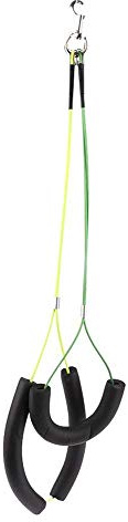 Hundepflege Rückhalteseil No Sit Haunch Holder Pet Grooming Loop Noose Drahtseil Rückhalteseil aus Edelstahl für Pflegetische(Gelb & Grün)