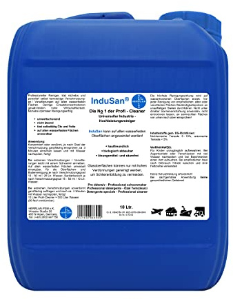 HERRLAN® InduSan Allzweckreiniger Konzentrat 10 Liter Neutral. | Industrie-Allzweckreiniger ohne Duftstoffe, kraftvoll gegen Schmutz und schonend zu Oberflächen.