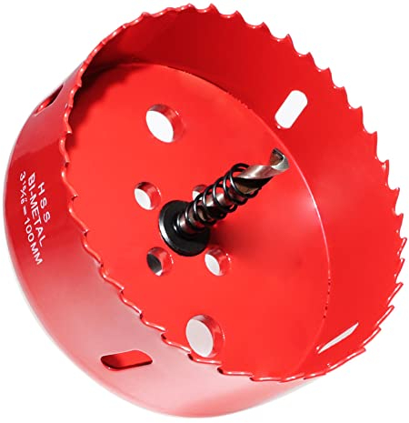 GARHWAL Bi-Metal Hole Saws - 100mm Wood Cutter, Metal Hole Saw, Circular Cutter for Wall, 100mm Core Drill Bit - Fast Cutting, Long Life Blades for Plumber, Conduit, Kitchen, Bathroom and More
