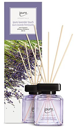ipuro - erfrischender ipuro lavender touch Raumduft - dezenter Raumerfrischer mit besinnlichen Lavendel Noten - stilvoller Lufterfrischer in der Wohnung für ein puristisches Dufterlebnis 200 ml