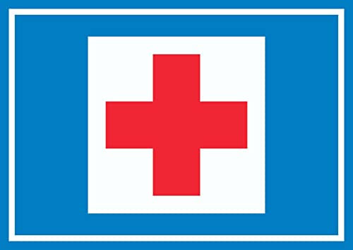 HB-Druck Richtzeichen Erste Hilfe Symbol Schild A6 Rückseite selbstklebend