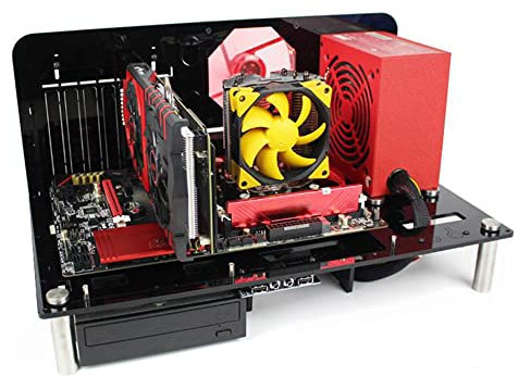 ZCBYBT PC Offene Test Plattform Motherboard Halterung DIY Einfache Wassergekühlte Transparente Chassis Rahmen ITX ATX MATX Acryl Chassis,Matx