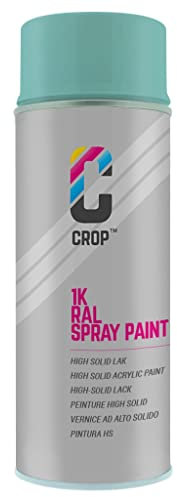 CROP Lackspray RAL 6027 Lichtgrün - Hohe Deckkraft, SCHNELLE TROCKNUNG, 100% inaltérable - Auto, Motorrad & Heimwerken - Hochglanz - 400 ml