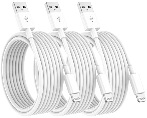 VNSMABIIT 3Pack for Apple iPhone Charger Cable 3M, USB to Lightning Cable | Fast Charging Phone Long Lead for iPhone 14 Pro Max 13 12 11 SE2 Xs Max XR X 8 Plus 7 6 Plus 5s SE,for iPad