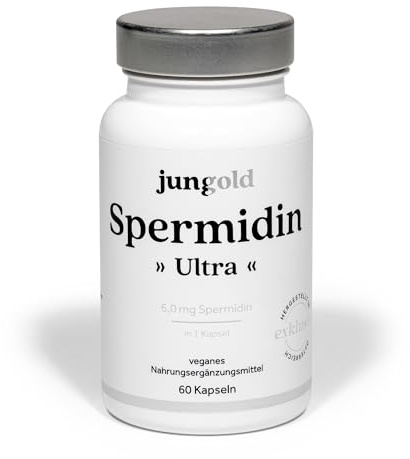 jungold Spermidin Ultra. 6,0 mg Spermidin in nur 1 Kapseln täglich für ihre Ergänzung. 100% vegan - laborgeprüfte Qualität - jungold Österreich.