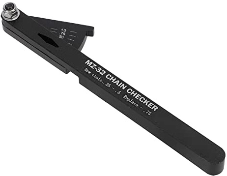 Lwuey Fahrrad Kettenlehre,0.25-0.75% Genauigkeit Chain Wear Indicator Alu | Tragbar Kettenverschleiß Messlehre für MTB,Rennrad,E-Bike Chain Checker Kettenprüfer für Mechaniker und Hobbyfahrer Schwarz